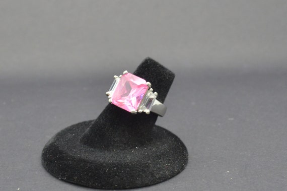 Gorgeous Sterling Rectangular Shaped Pink Topaz "… - image 5