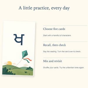 Punjabi printable flashcards: Daily practice suggestions.