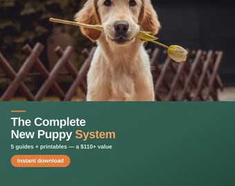 New Puppy Training System | 30-Day Guide, Potty, Crate, Leash Training (Printable PDF)