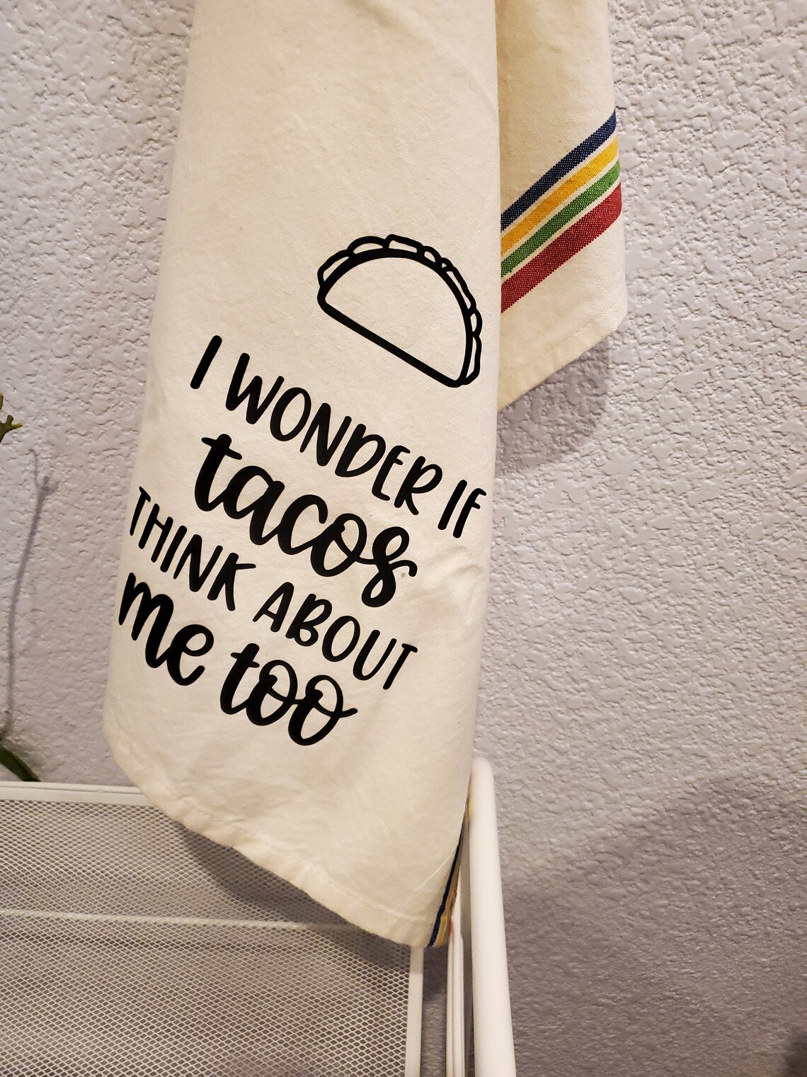 Mexican Dish Towel Kitchen Tea Towel Taco MexicanHispanic Etsy