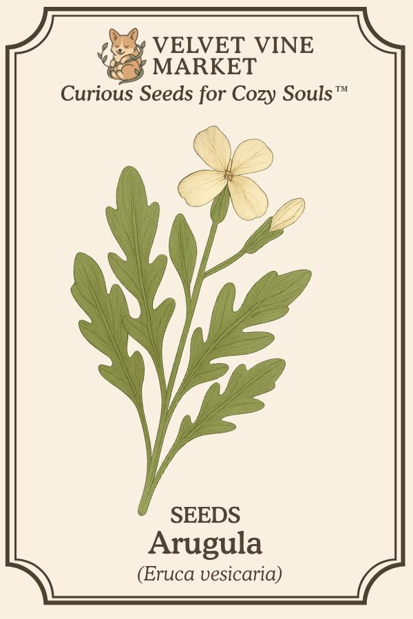 Arugula Seeds – Fast Growing Garden Rocket, Fresh & Peppery Greens for Salads, Pizza, Sandwiches