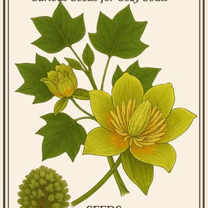 Tulip Tree Seeds: Tall Flowering Shade Tree, Fast Growing