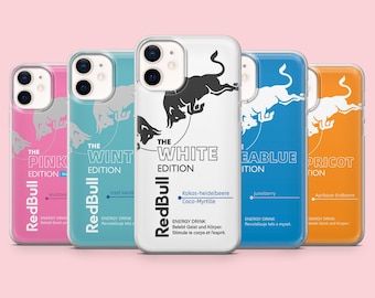 Cover per telefono Red Bull Energy Drink Wings per iPhone 17Pro, 16, 15, 14, 13, Samsung S26, S25, S24, S23Fe, A16, A56, Pixel 10, 9