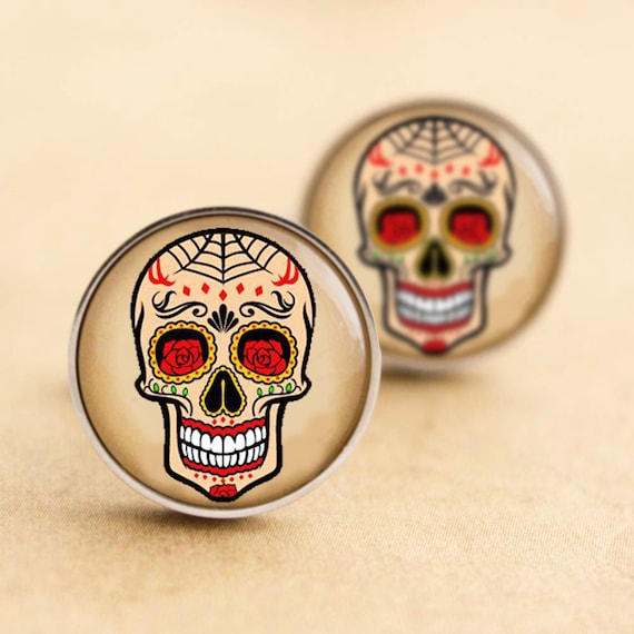 Sugar skull best sale cufflinks