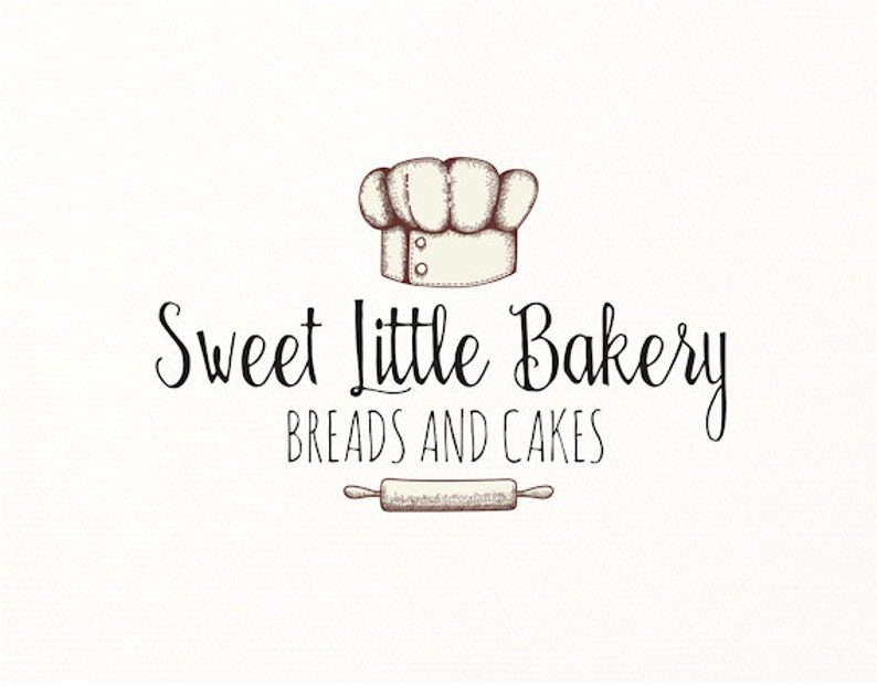 Bakery Logo Baking Bake Cooking Hand Drawn Sketch Logo Etsy