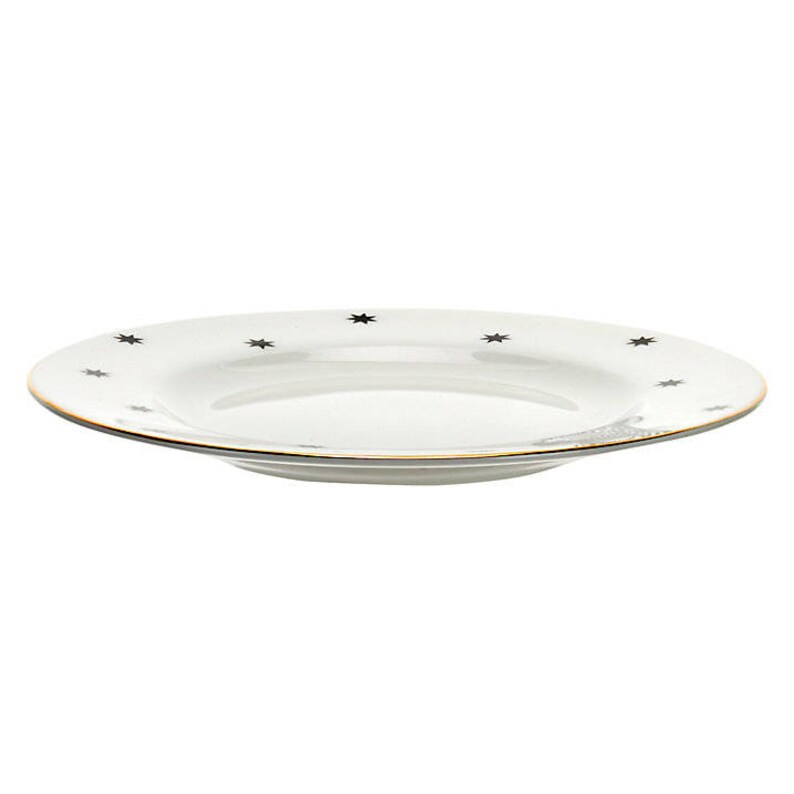 Monochrome Zebras And Cocktails Side Plate Dia.16cm