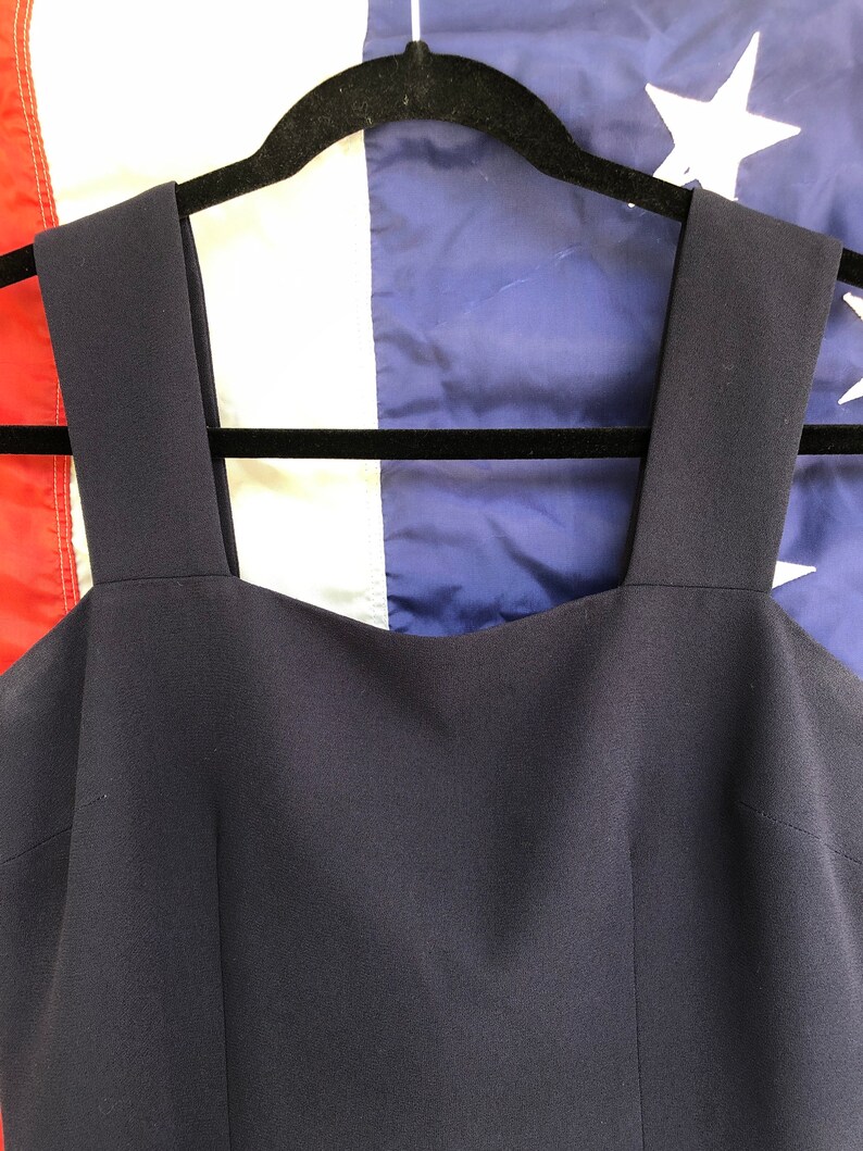 90s Navy Pleated Skirt Dress