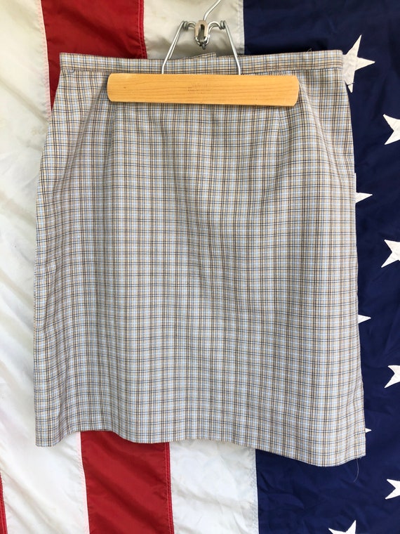 90s Plaid Pencil Skirt Size 12 - image 1