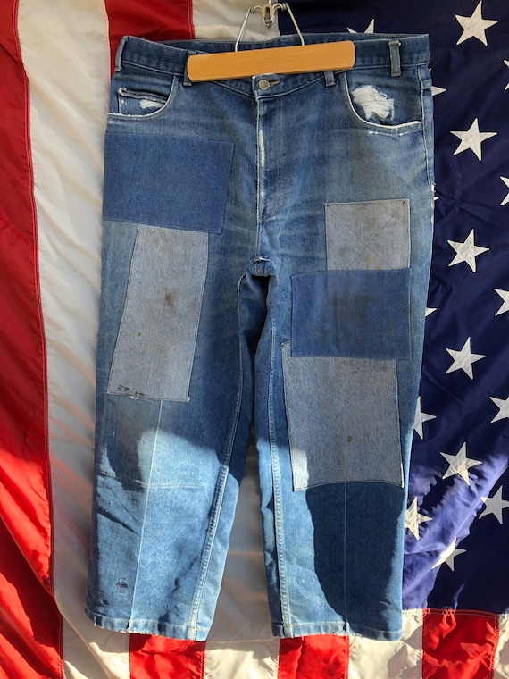 Denim Patched Jeans 40x29