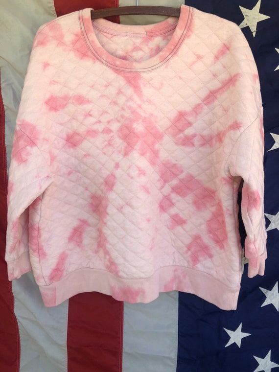 Reverse Dye Quilted Sweatshirt - Etsy