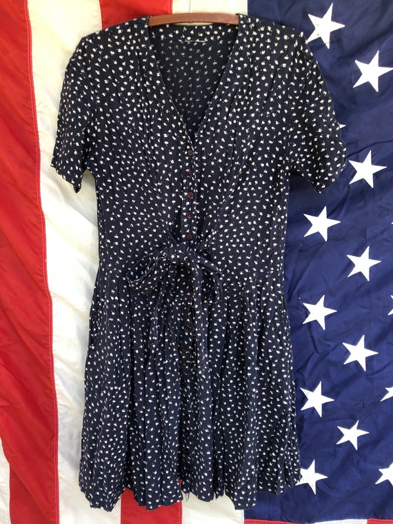 90s Does 50s Cotton/Rayon Dress