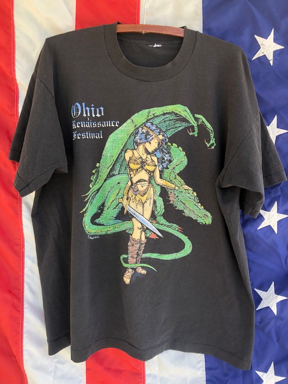 Dragon and Warrior Woman T-shirt