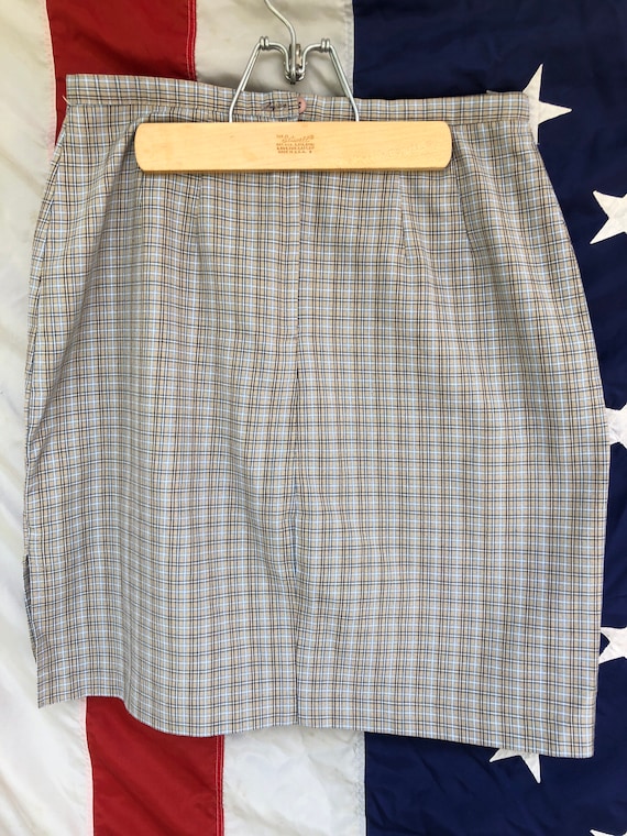 90s Plaid Pencil Skirt Size 12 - image 5