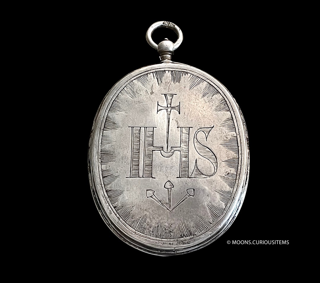 Antique Large Reliquary Locket 850 Silver ,beautiful, Without Relic