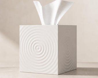 Ripple Texture Tissue Box Cover for Your Vanity or Nightstand