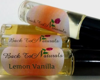 Lemon Vanilla Roll on Perfume Oil - Perfume Oil with Pure Essential Oils - Natural,  Home Fragrance Oil - Botanical Oil Perfume