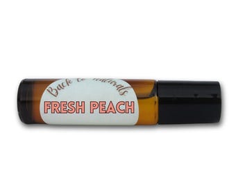 Óleo de fragrância de pêssego fresco - Frasco roll-on de perfume de pêssego fresco - Fragrância doce de frutas para ela - Perfume mais vendido