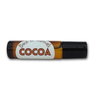 Cocoa Fragrance Oil -  Holiday Perfume Roll on bottle - Fragrance for Her - Best Seller Perfume