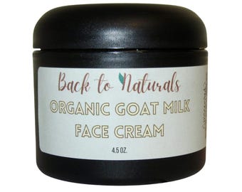 Crema facial orgánica - Crema facial casera de leche de cabra, sin parabenos - Crema facial natural con aceite esencial de rosa o elige tu aroma