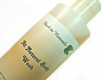 Todo cuerpo Natural lavado y lavado a mano - gel de baño vegano - Gel de ducha casera - eligen tu olor - 8 oz