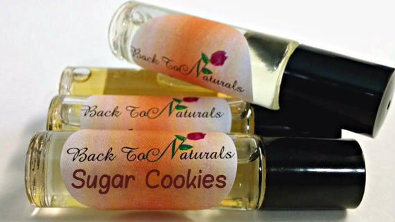 Sugar Cookie Perfume Vanilla Sugar Cookies Fragrance Oil in a Roll on bottle Perfume for Her image 1