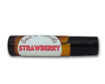Strawberry Perfume Oil - Strawberry Fragrance Oil in a Roll on bottle - Fruity Perfume for Her