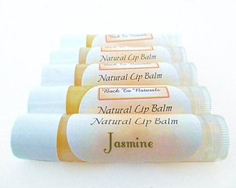 Jasmine Lip Balm All Natural with Organic Shea Butter, Cocoa Butter and Jojoba