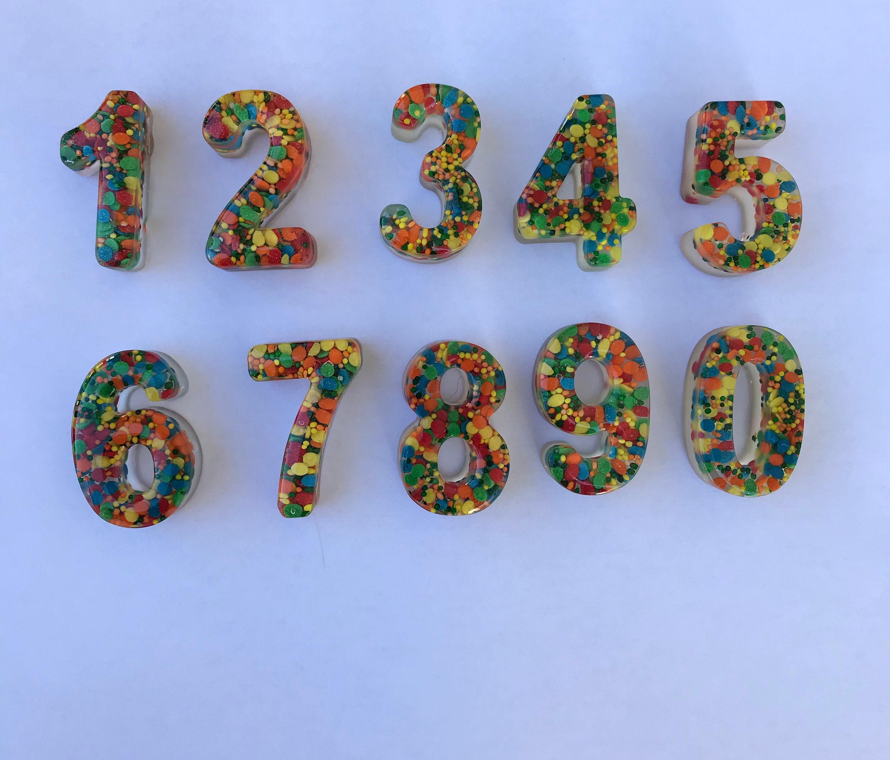 Sprinkle resin numbers 09 Etsy
