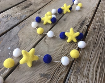 Twinkle twinkle little star, Star, boys nursery, Holiday Felt Ball Garland, Pom Pom Garland, Nursery Decor, Bunting Banner, Party Decor