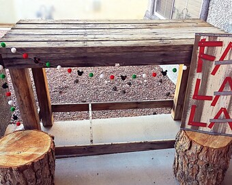 Christmas,Disney, Mickey Minnie Mouse, Birthday Felt Ball Garland, Pom Pom Garland, Nursery Decor, Bunting Banner, Party Decor, Baby Shower