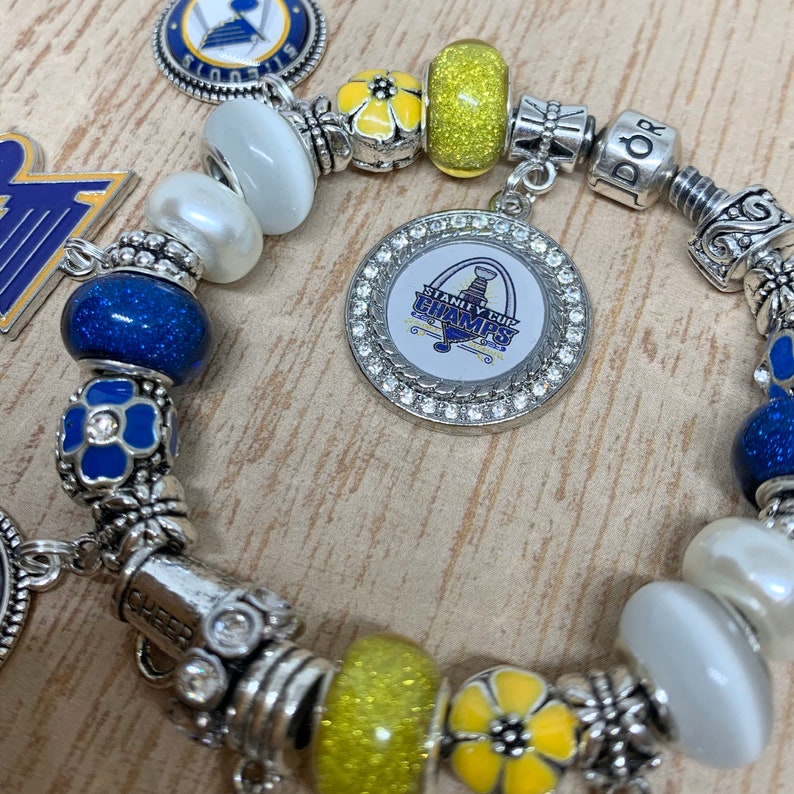 Authentic 925 PANDORA Bracelet with European Charms St. Louis | Etsy