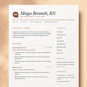 ATS-Friendly Professional Resume Template, Editable Word Builder (Digital Download)