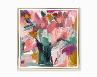 Gestural Flowers, Fine Art Print on Matte 100% Cotton Paper