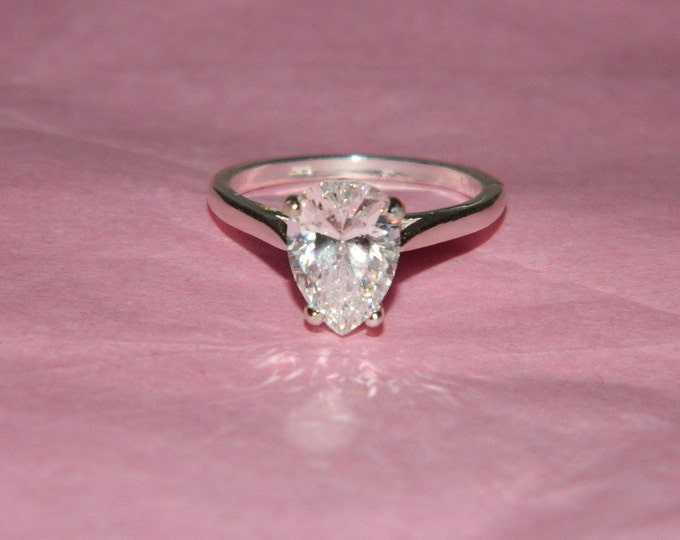 Pear Shaped Promise Ring Etsy