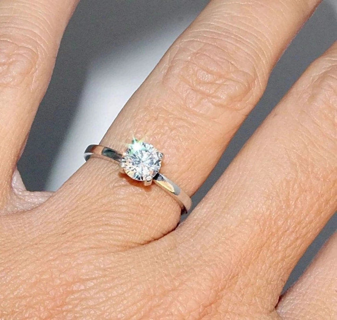 1 Carat Promise Ring Proposal Ring Wedding Ring Engagement Etsy