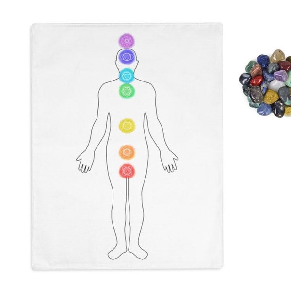 Tapis de chakra de guérison à distance de forme humaine | Tapis de guérison à distance, Chakra Healing, Crystal Healing, Cadeau pour guérisseur, Reiki, Chakra Chart, Witchy