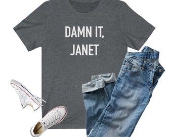 Camiseta de Damn It Janet Rocky Horror Picture Show Camisa, Brad Majors Cita Camiseta, Camiseta Halloween, Hombres Halloween, Mujeres Halloween, Camiseta Divertido