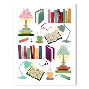 Book Lover - Carte de voeux - Carte bibliothèque