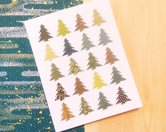 Trees - Greeting card - Christmas tree card - pine tree card