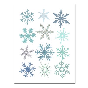 Flocos de neve - Cartão de felicitações - Cartão de felicitações de inverno