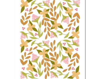 Wildflowers- Greeting card - Floral pattern card