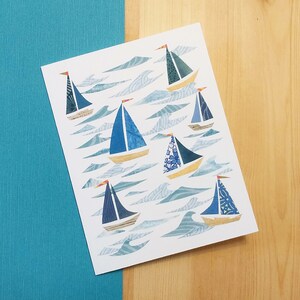 Velas Azules - Tarjeta de felicitación - Tarjeta de navegación