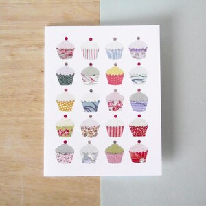 Cupcakes - Carte de voeux - Carte d’anniversaire cupcake
