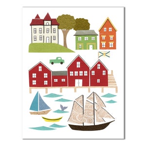 Lunenburg - Carte de vœux - Carte de la Nouvelle-Écosse