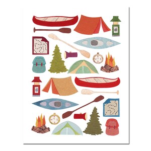 Gone Camping - Tarjeta de felicitación - Tarjeta de camping - tarjeta de fogata