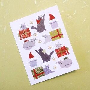 Holiday Cats - Cartão de felicitações - Cartão de Natal de gato