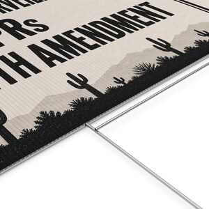 Vintage Saguaro-Sichtschutzschild für den Garten, 24 x 18 Zoll mit Erdspieß: Keine Massenüberwachung, Schild zum 4. Verfassungszusatz, Anti-ALPR-Kennzeichenlesegerät Bild 4