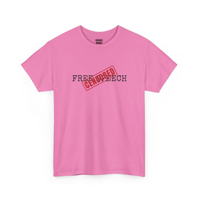 Free Speech Censored Shirt, Red Stamp Protest Tee: First Amendment, Anti Censorship, Civil Liberties, Funny Political Shirt image 7