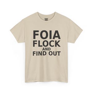 T-shirt « FOIA Flock and Find Out », T-shirt humoristique de protestation contre la surveillance : Caméra anti-surveillance, lecteur de plaques d'immatriculation ALPR, protection de la vie privée image 5