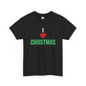 Jag älskar jultröja, rolig jultröja, julklapp till henne eller honom, julfestoutfit, familjejulmatchning bild 1